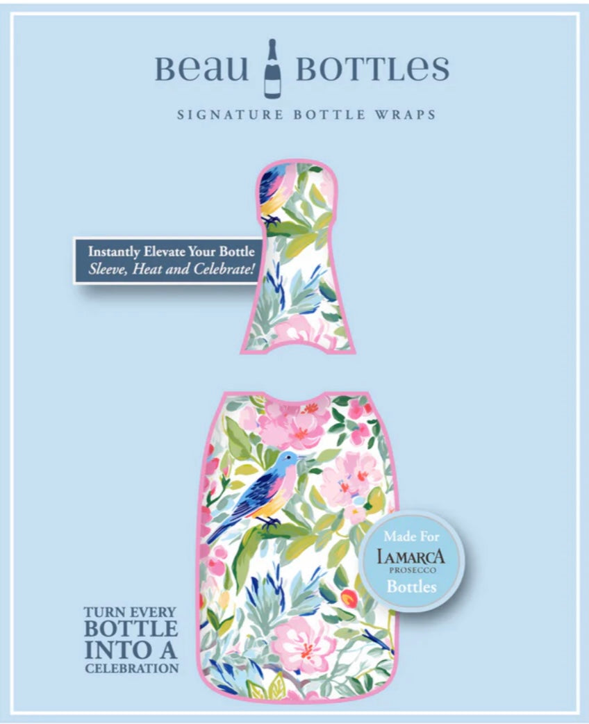 Beau Bottles Springtime Serenade- La Marca Edition Champagne Bottle Wrap