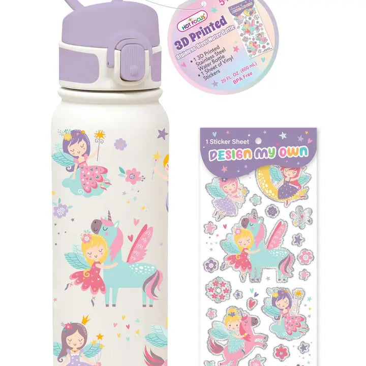 3D Printing Stainless Steel Water Bottle, Fairy