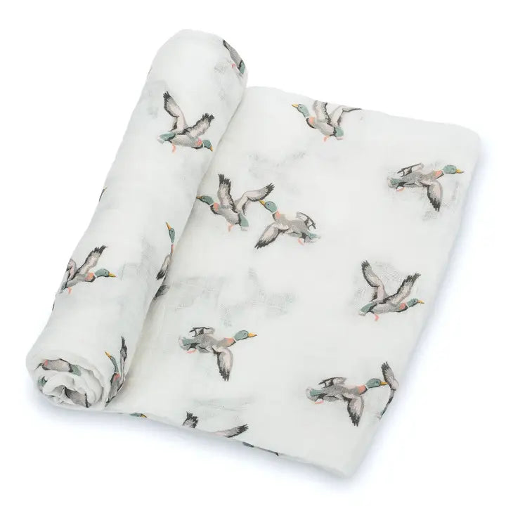 Lolly Banks Quackin' Up Muslin Swaddle Blanket