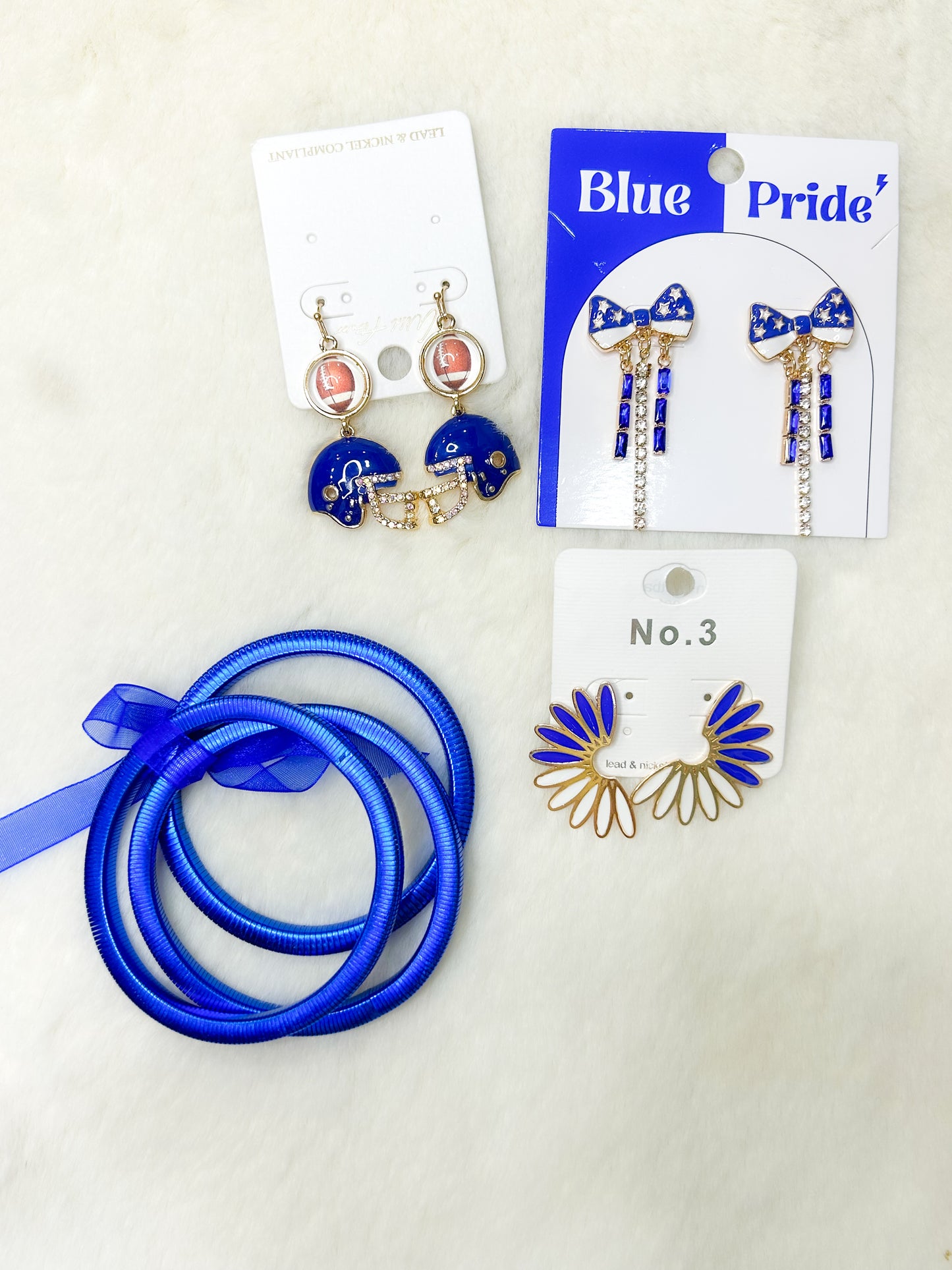 #1 Fan Football Stud Earrings