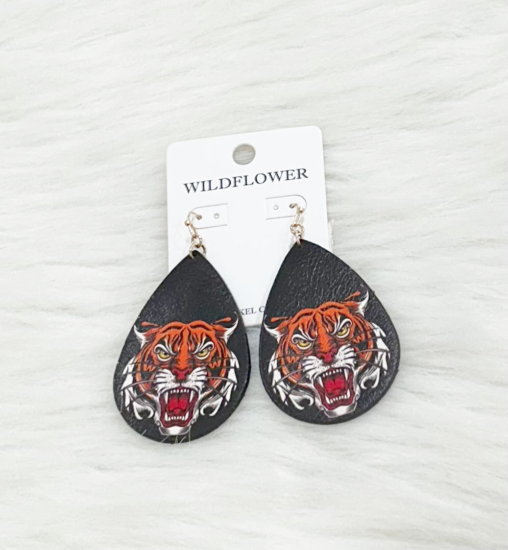 Leather Tiger Face