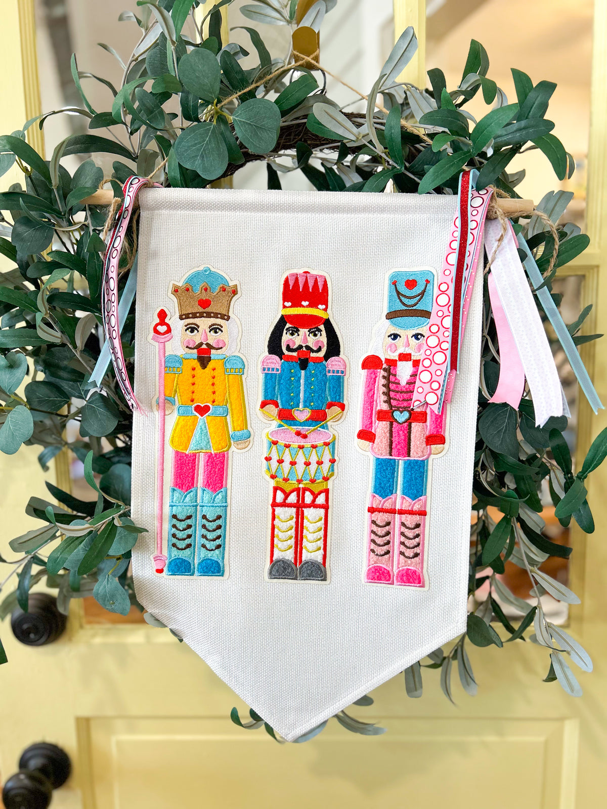Nutcracker Wreath Door Banner