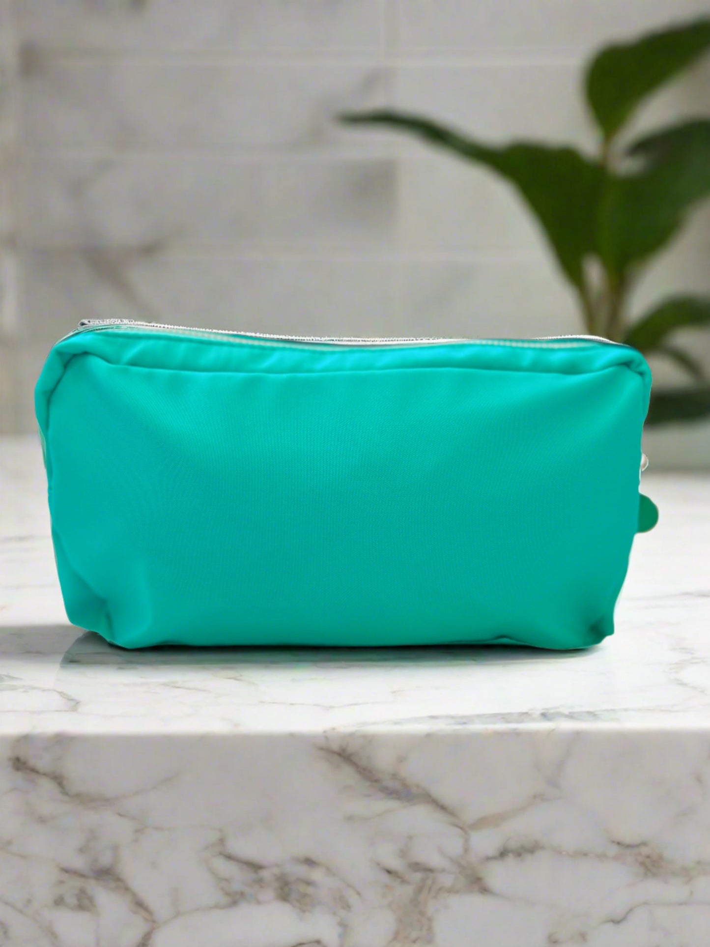 Colored Cosmetic Bag Gold Zipper