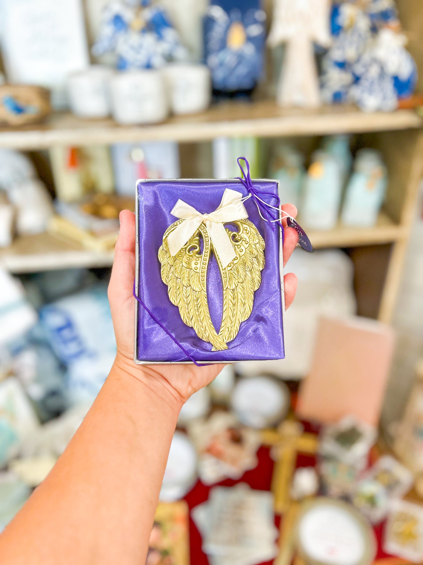 Gold Angel Wings Ornament