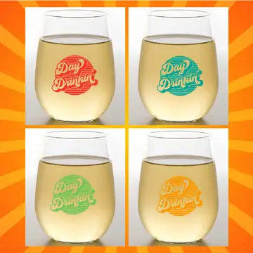 Day Drinkin' Shatterproof Wine Glasses 2 Pack