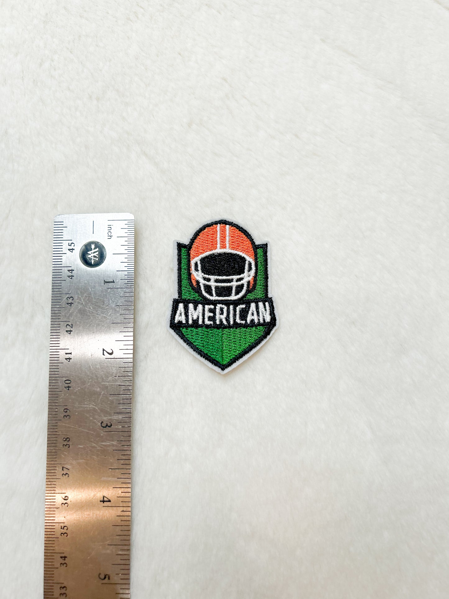 Patch-American Orange Football Helmet