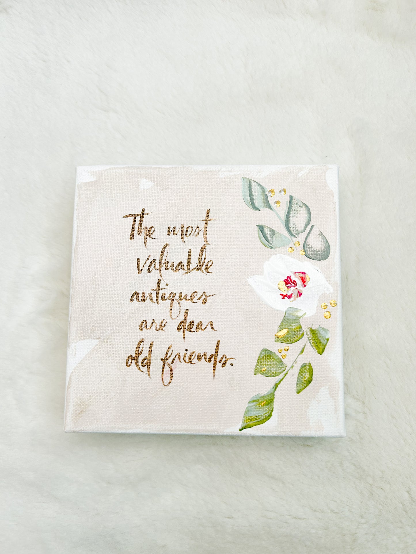 6x6 The Most Valuable Antiques Pink Background