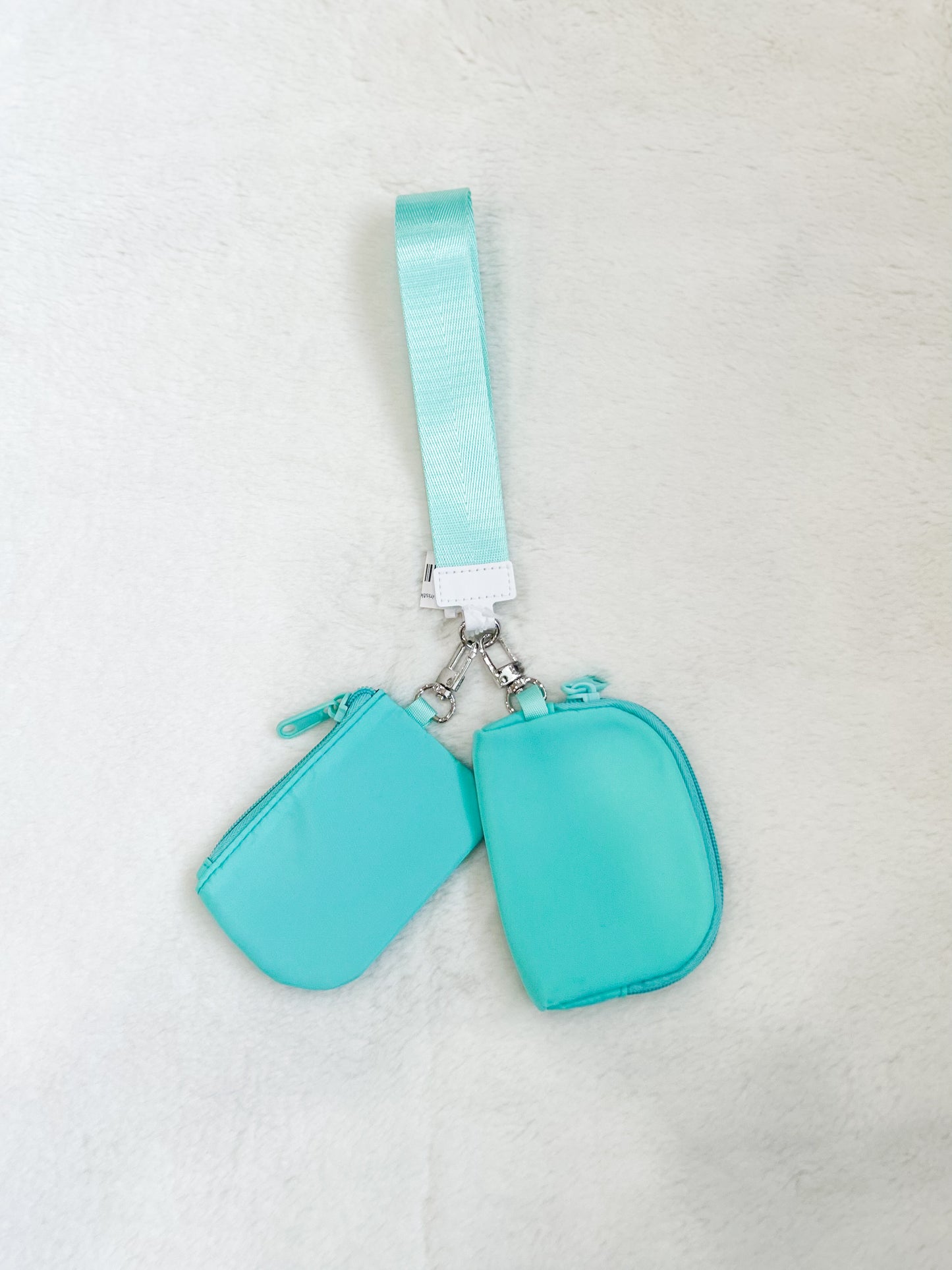 On-The-Go Duo Zip Wristlet- Teal
