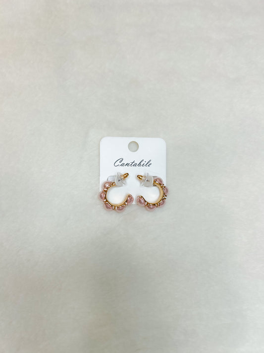 Everly Pearl Hoop Earrings