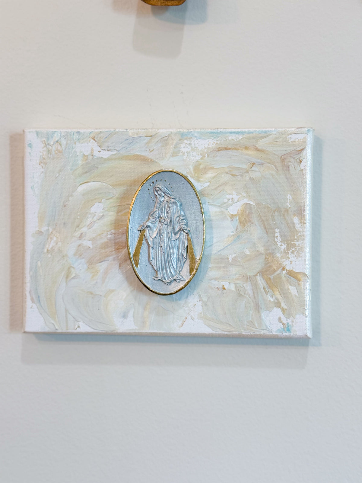 Our Lady of the Miraculous Medal on 5x7 Cream Canvas