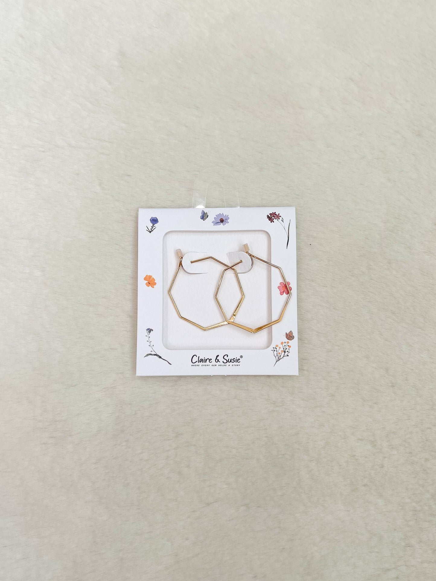 Claire & Susie Vaila Gold Hoop Earrings