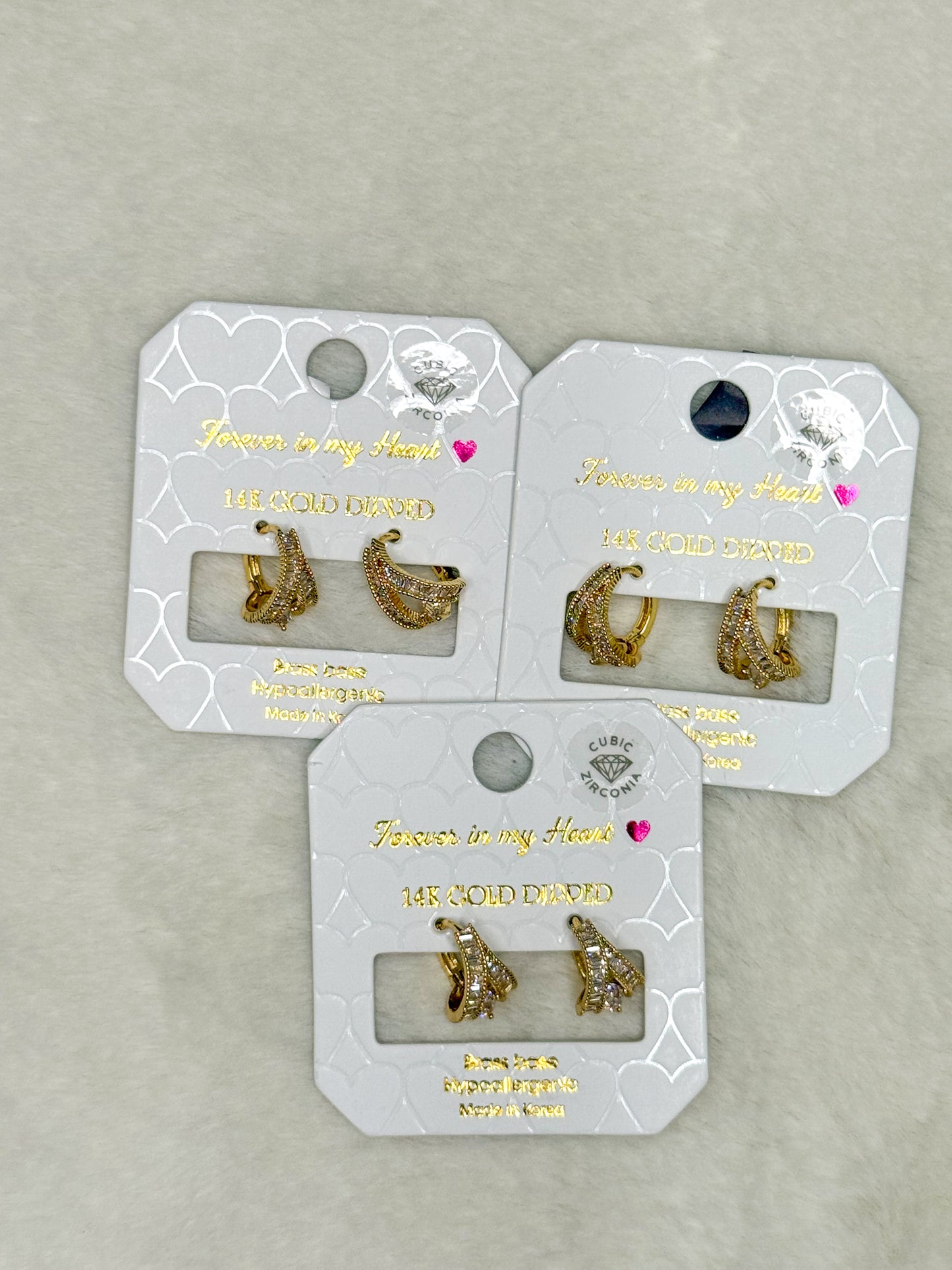 Forever in my Heart Vibrant Diamond Hoops