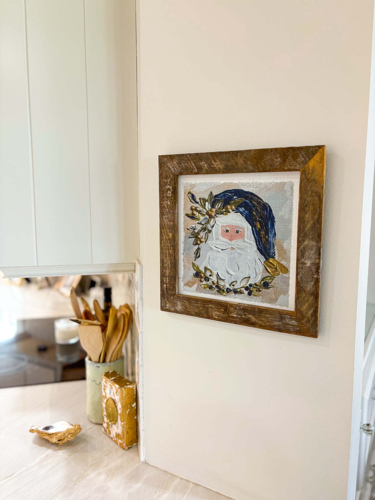 GA Navy Santa 12x12 Art