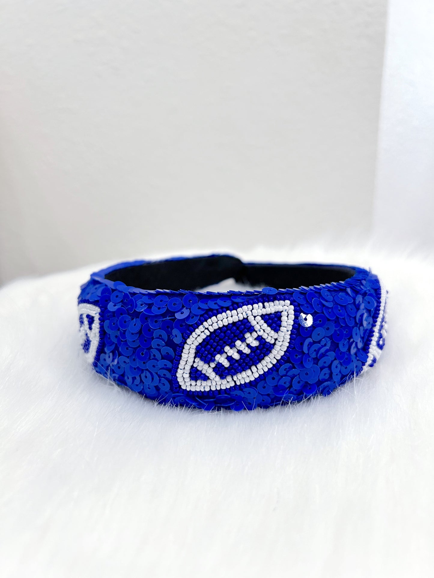 Beaded Football Sequin Headbands