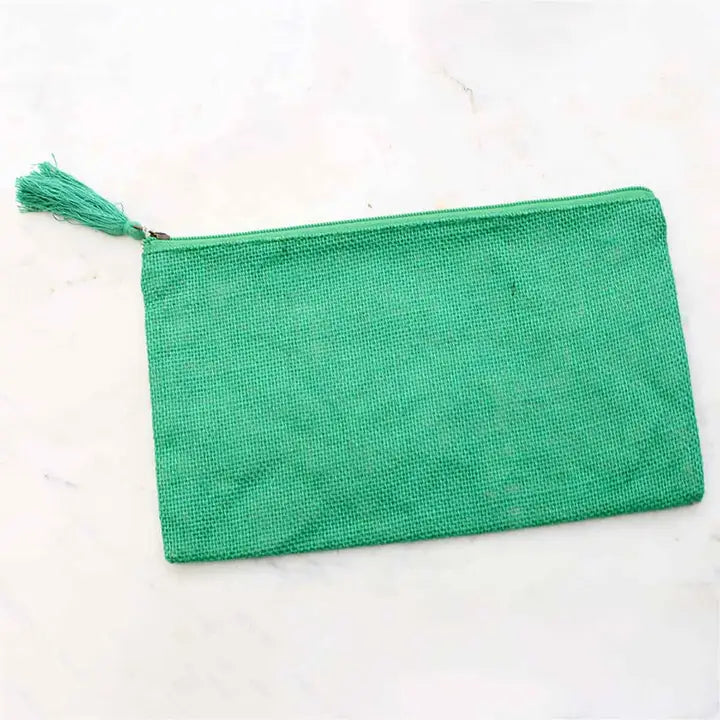 Jute Cosmetic Bag Kelly