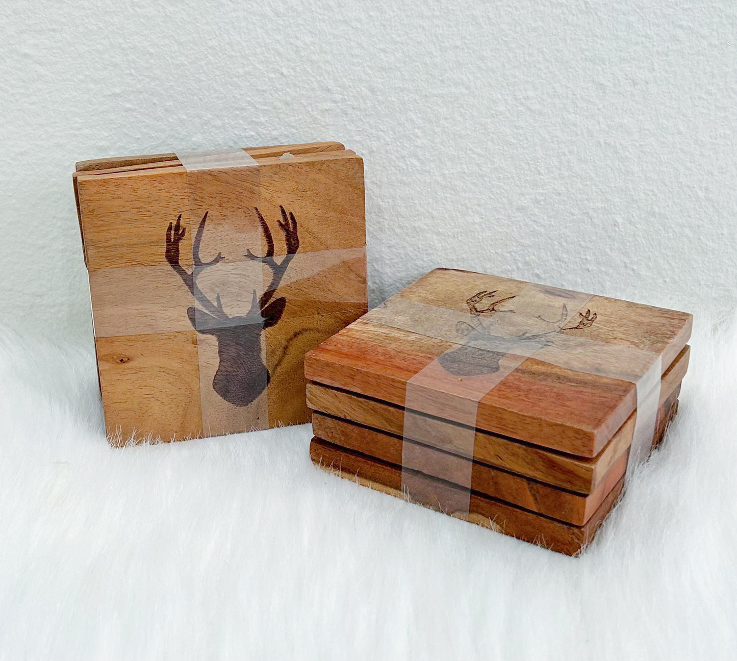 DeerEtchedWoodCoasters