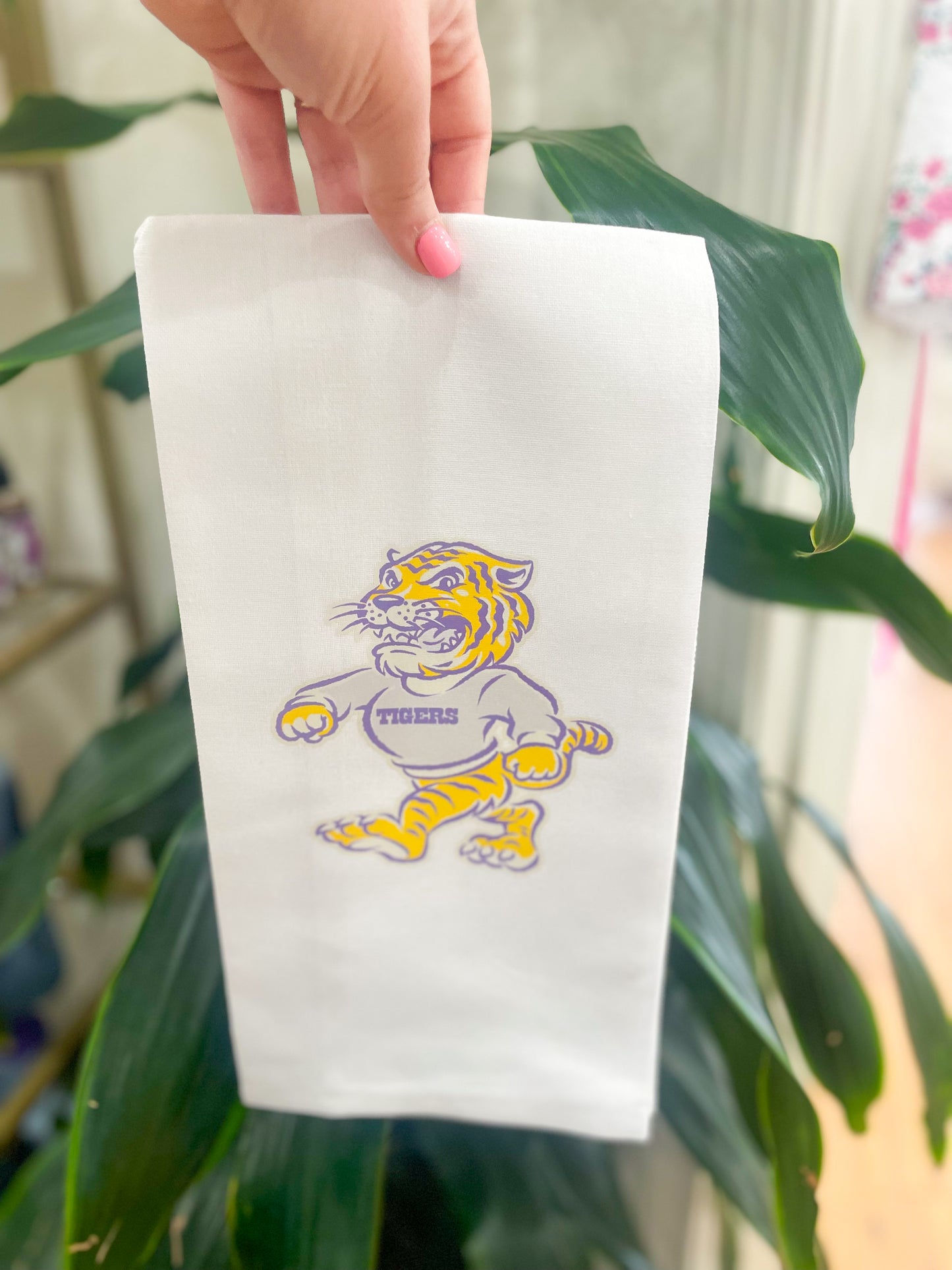 Old School Tiger Hand Towel