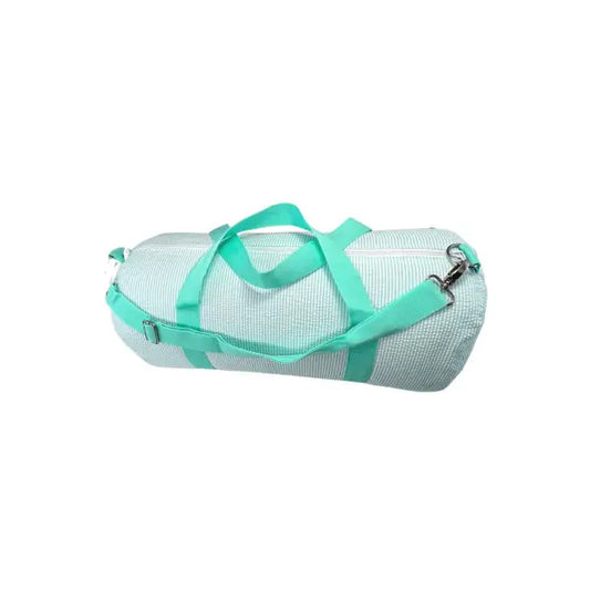 Mint Seersucker Weekend Duffel