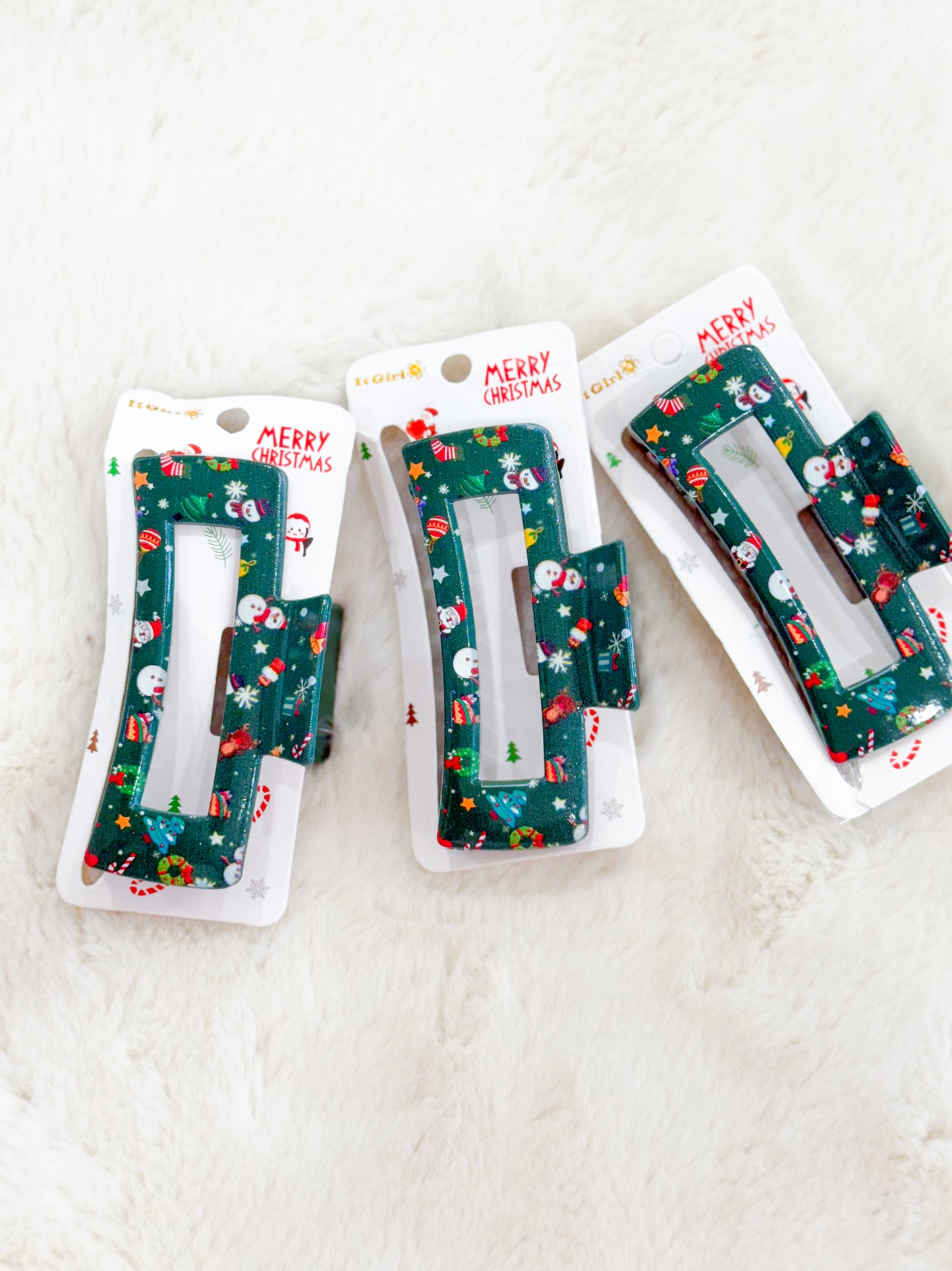 Christmas Hair Clip- Festive Green