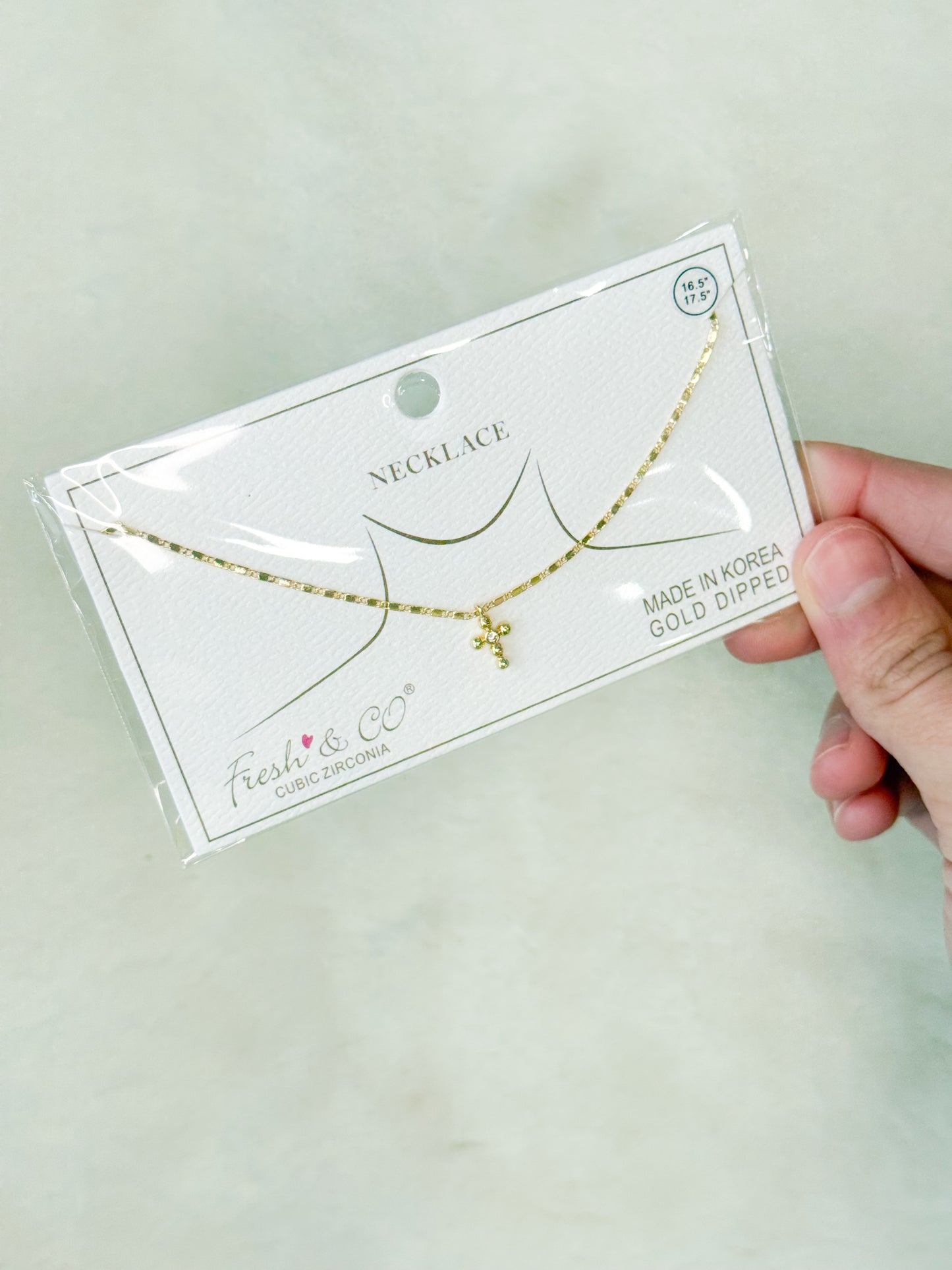 Simple Mini Gold Cross Necklace