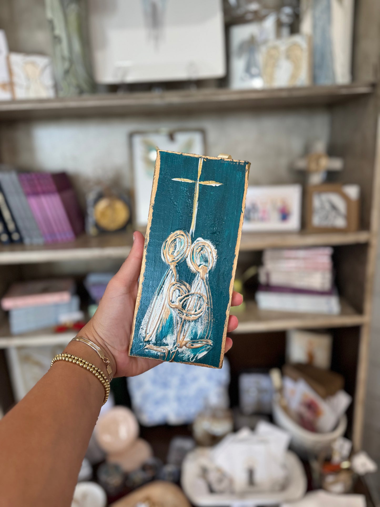 Holy Family Wooden Ornament 4x6