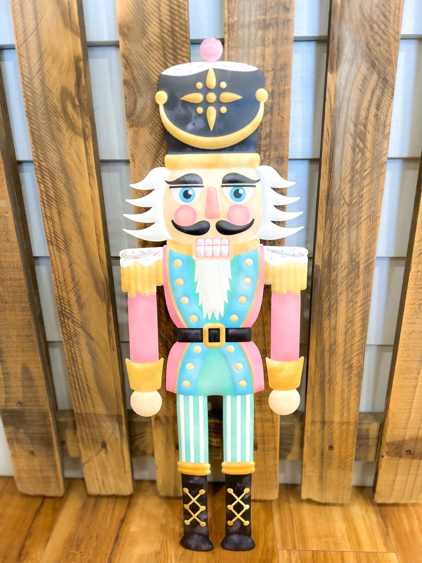Nutcracker Sign Blue and Pink