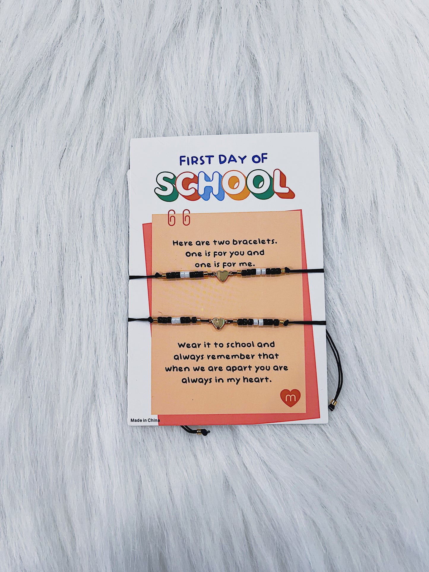 Best Friend First Day Of School Bracelet