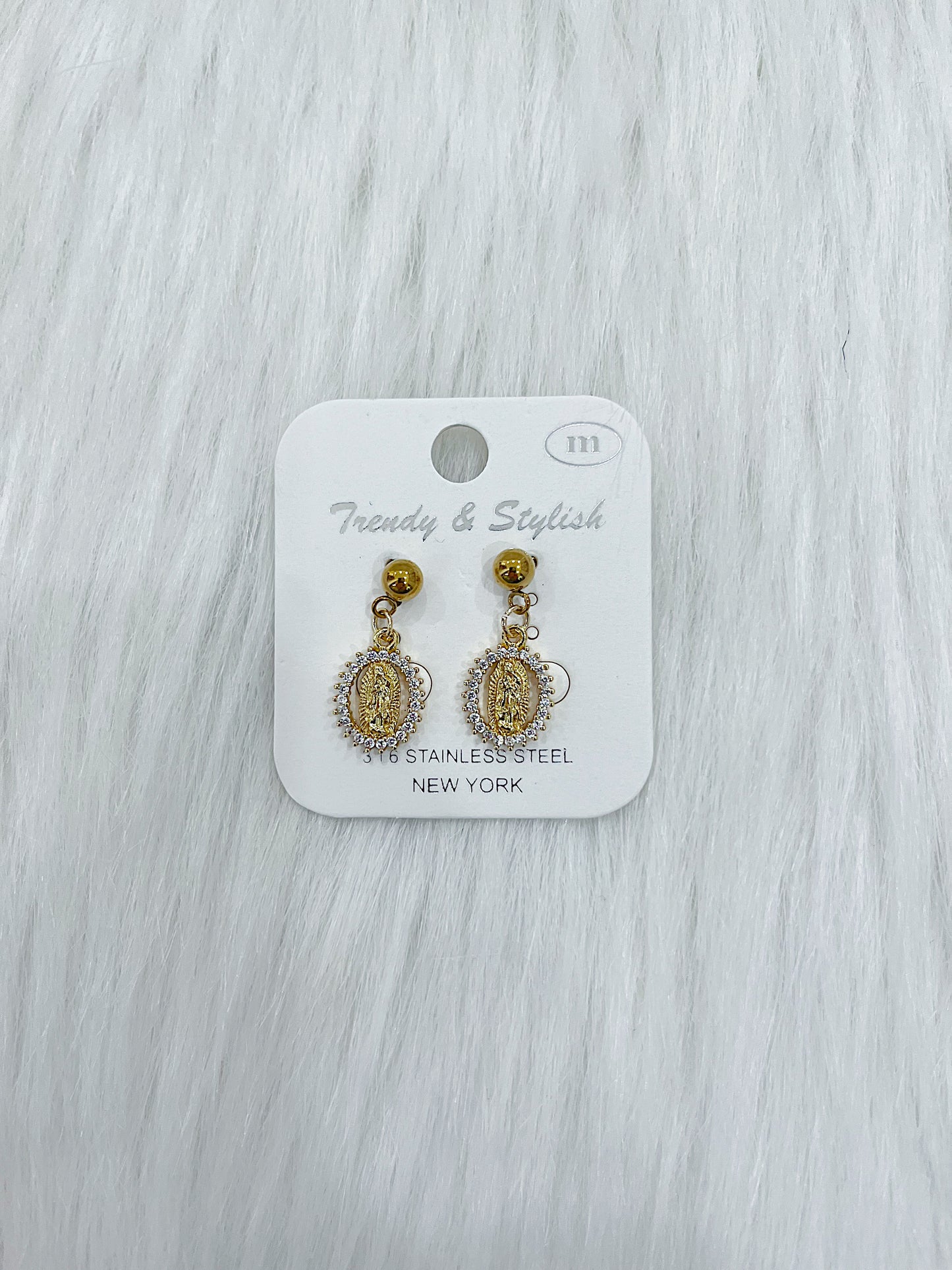 Our Lady Dangle Earrings