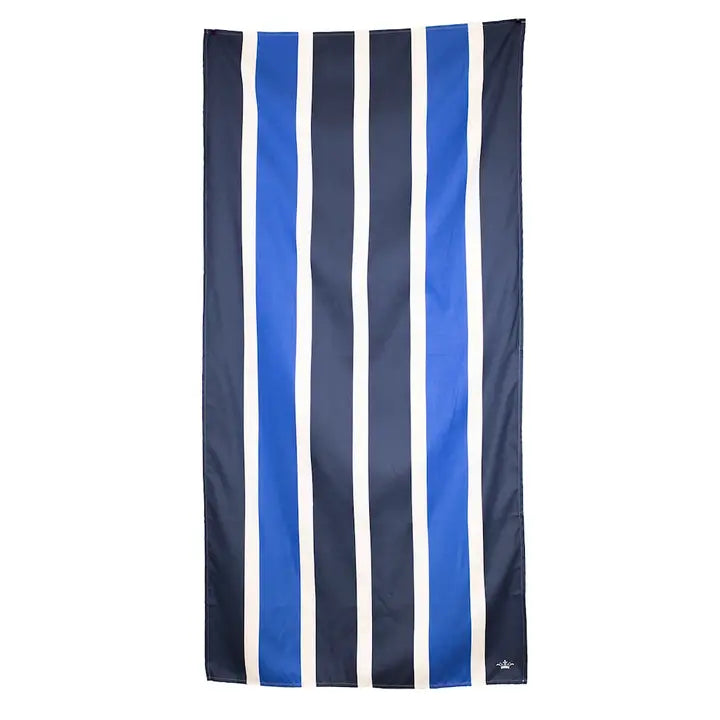 Poolside Beach Towel White/navy