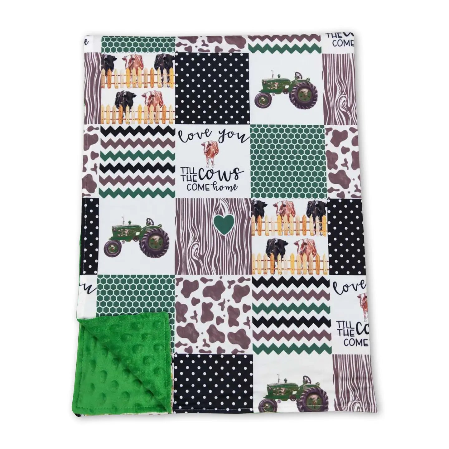Love You Til the Cows Come Home Baby Farm Blanket