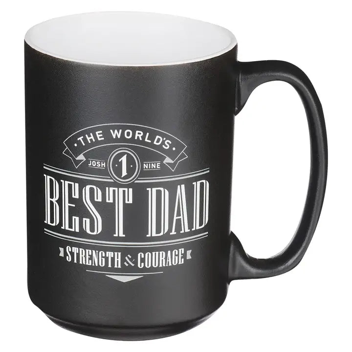 Mug- Black/White Best Dad Josh. 1:9