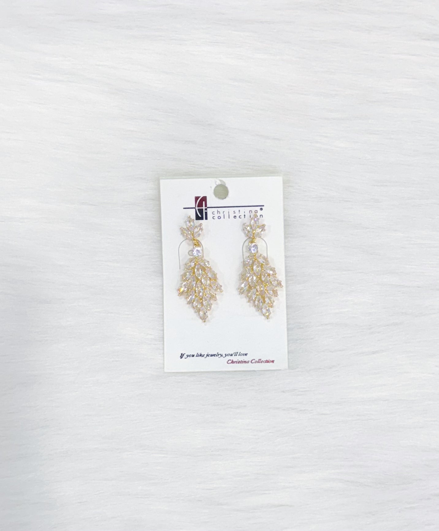 Elegant Gold Jewel Dangle Earrings