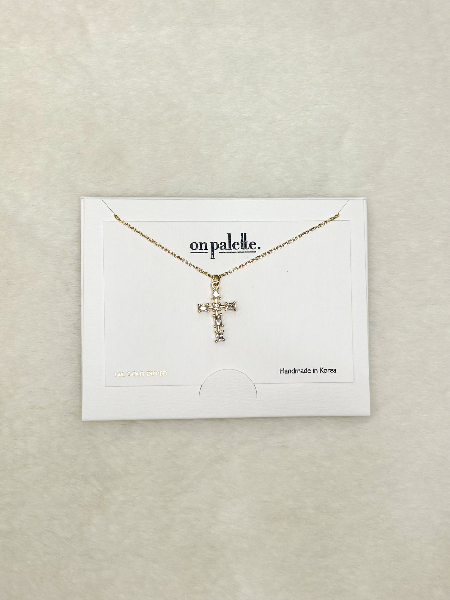 Diamond Cross Dainty Chain Necklace