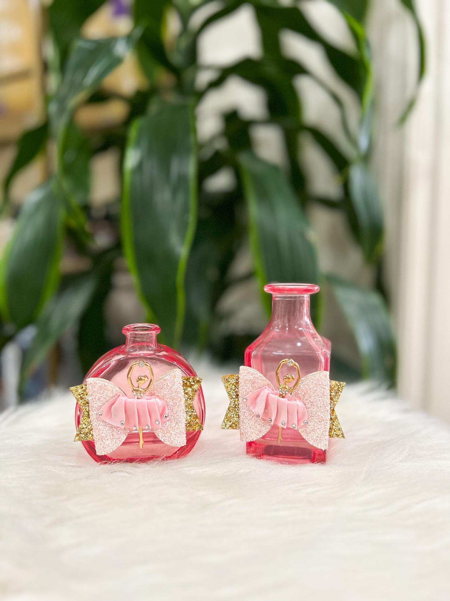 Pink Ballerina Bow Bud Vase