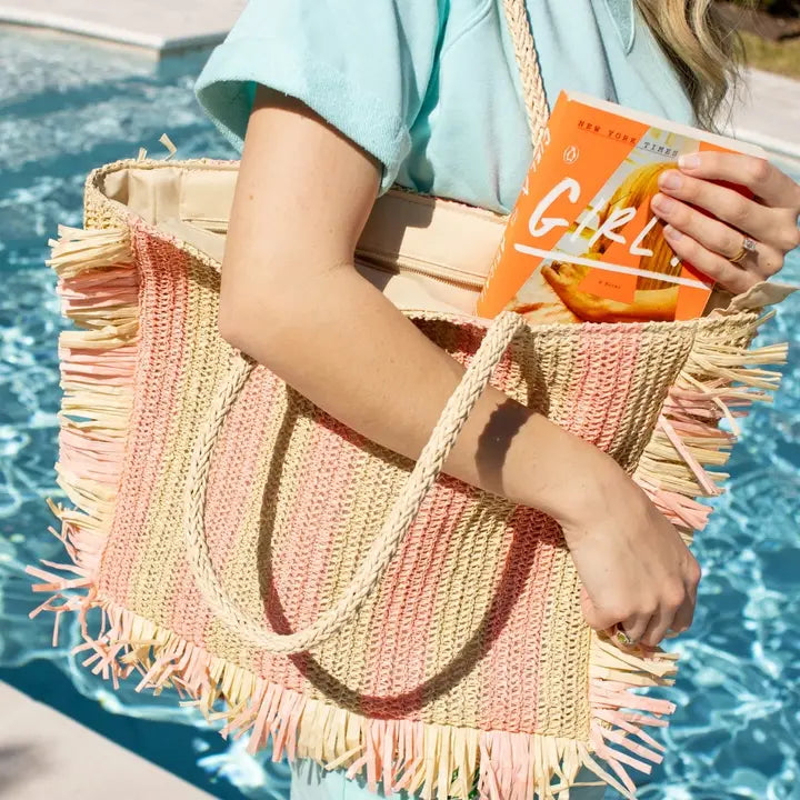 Excursion Beach Tote- Pink