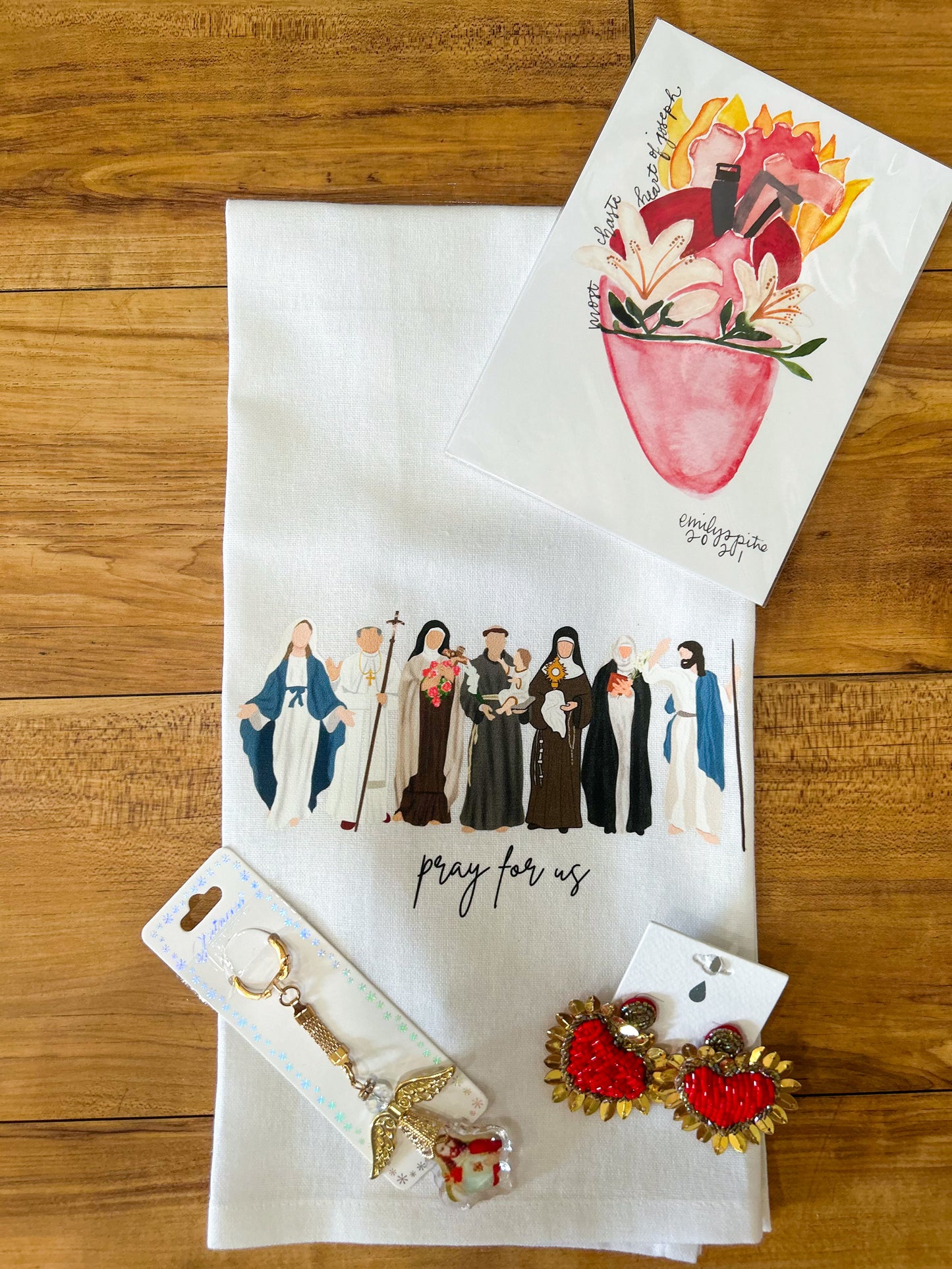 Pray For Us Hand Towel