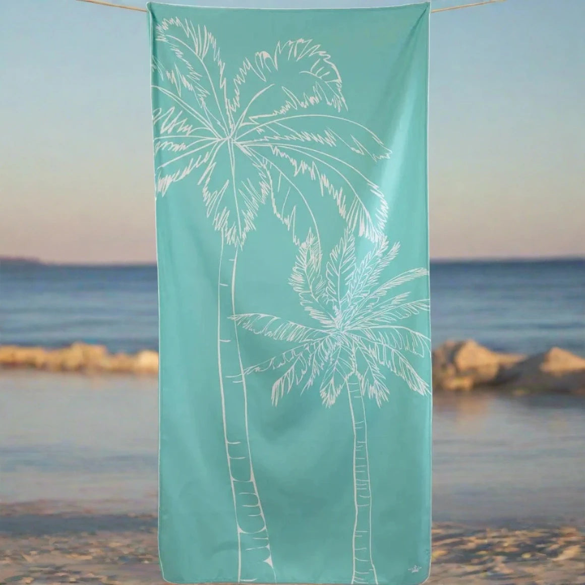 Mazu Beach Towel Aruba Blue/White