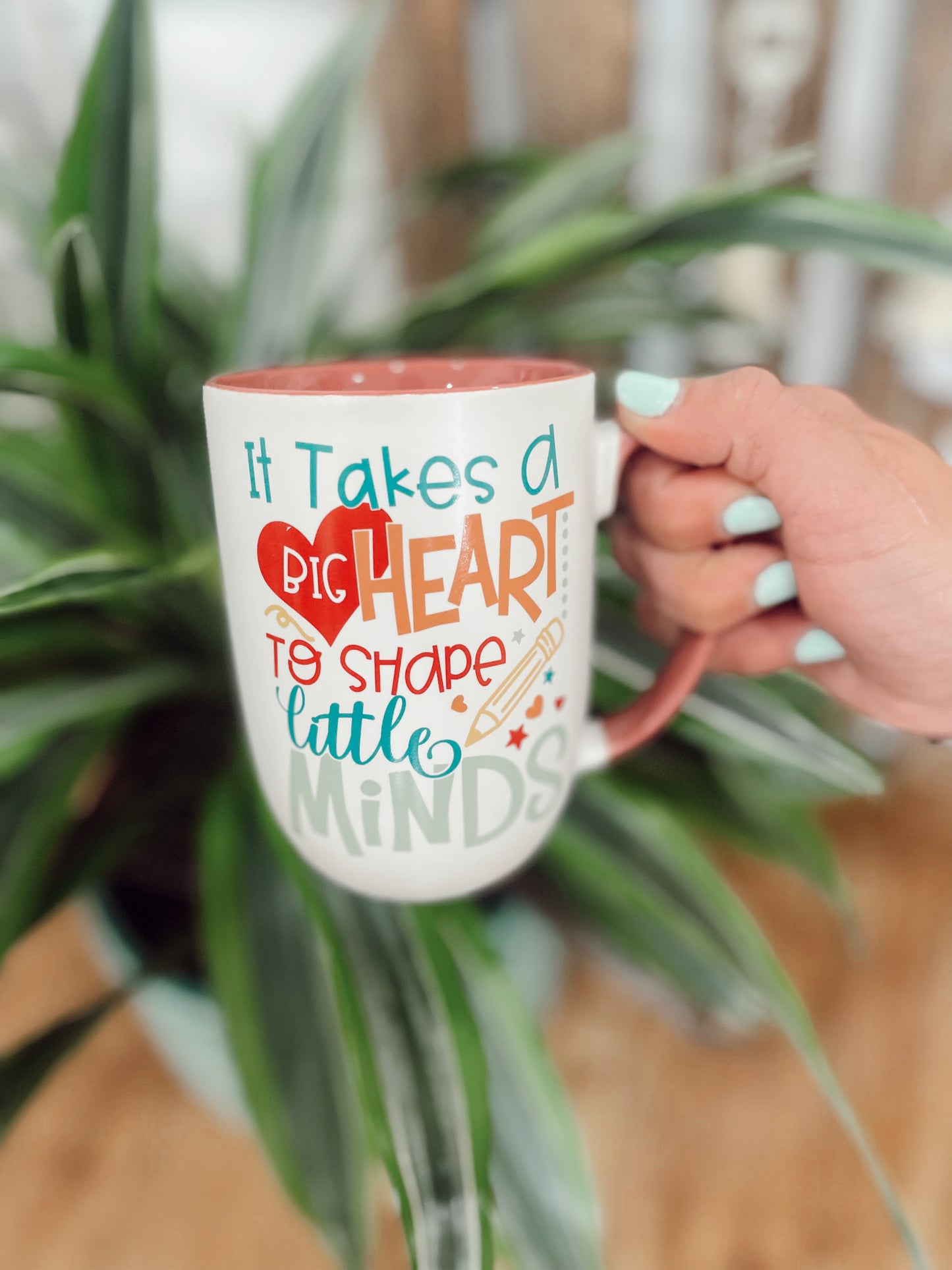 Big Heart Teacher Mug
