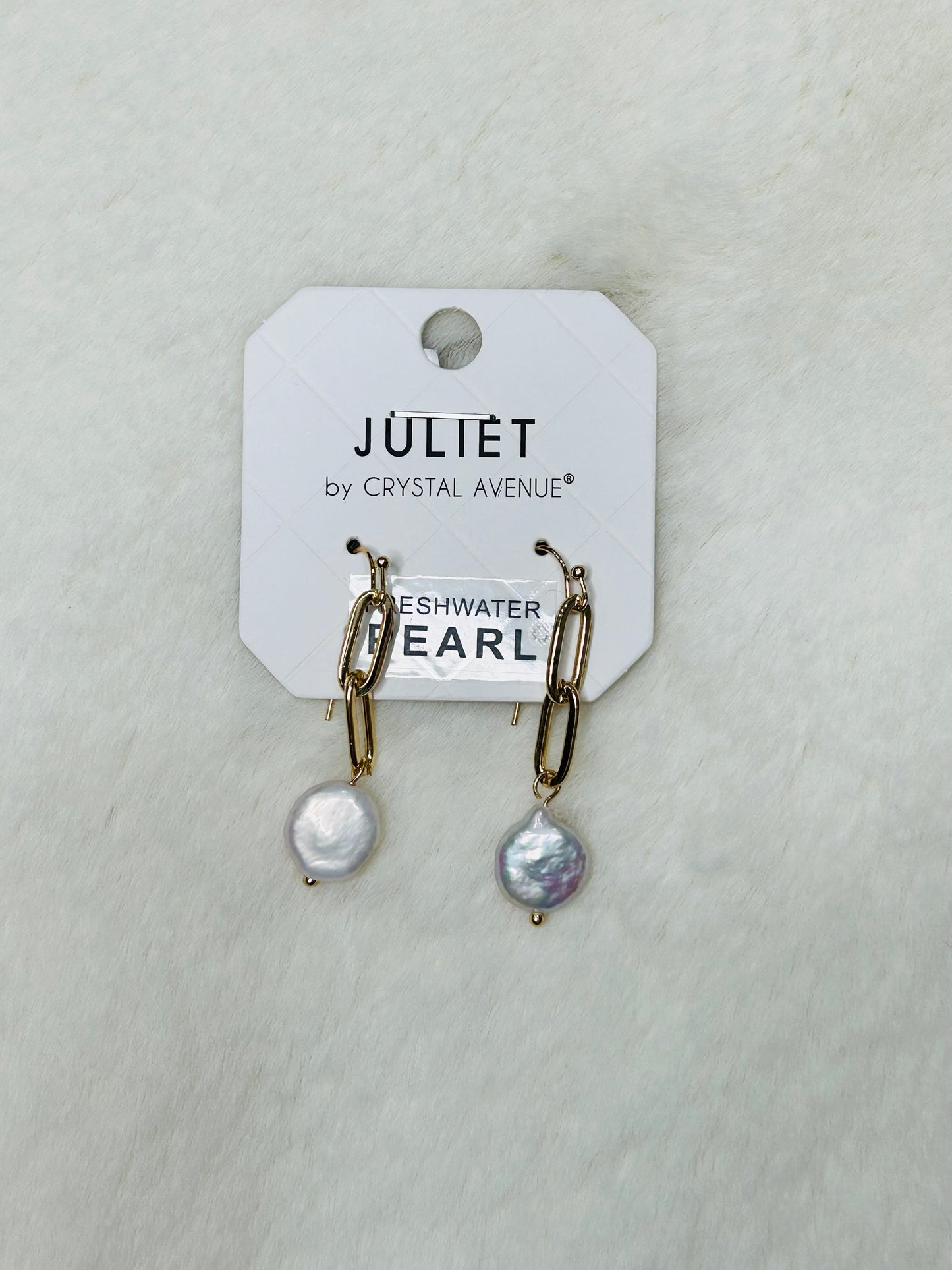 Nora Pearl Dangle Earrings Gold