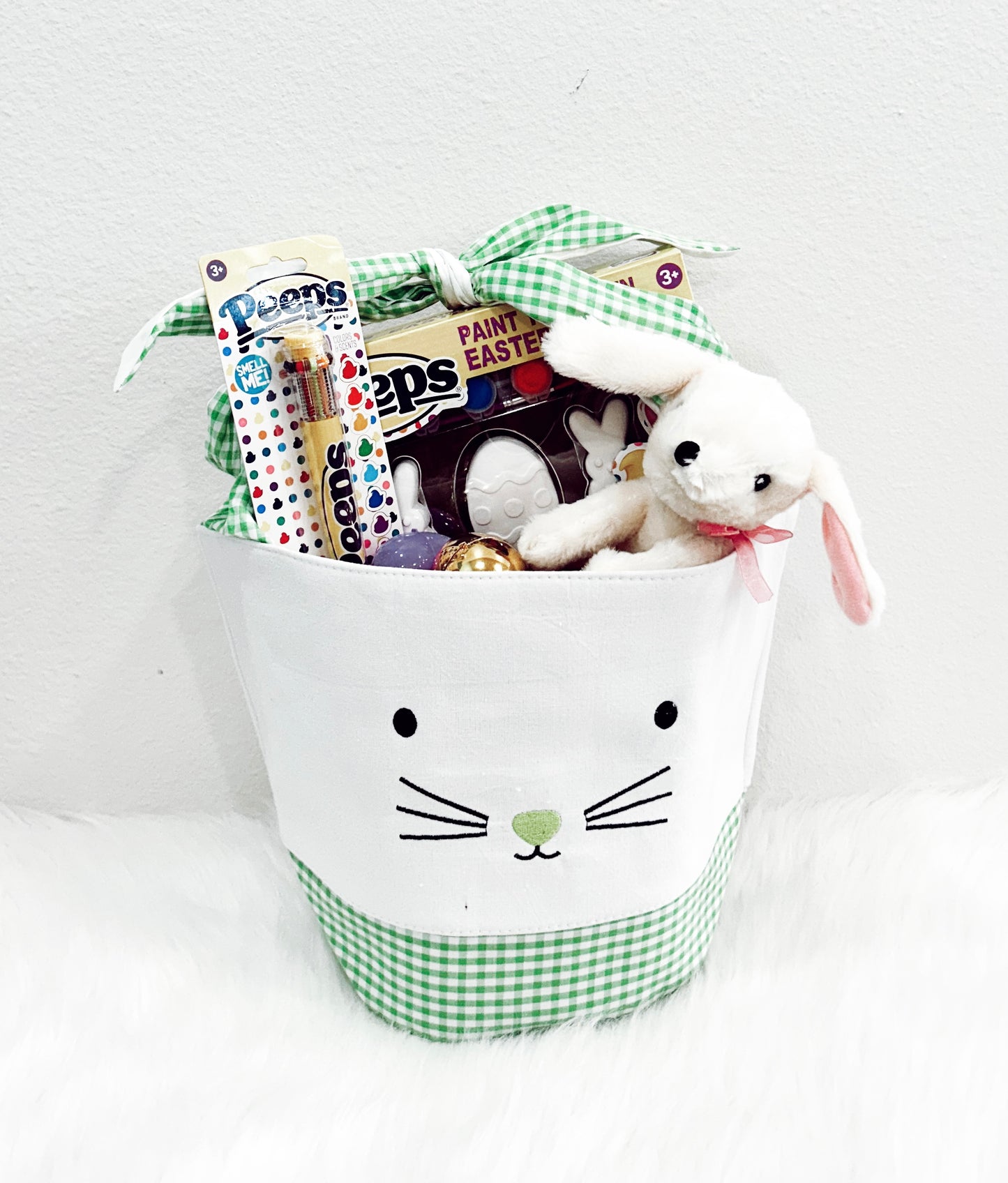 Bunny Basket Ear Handles Green