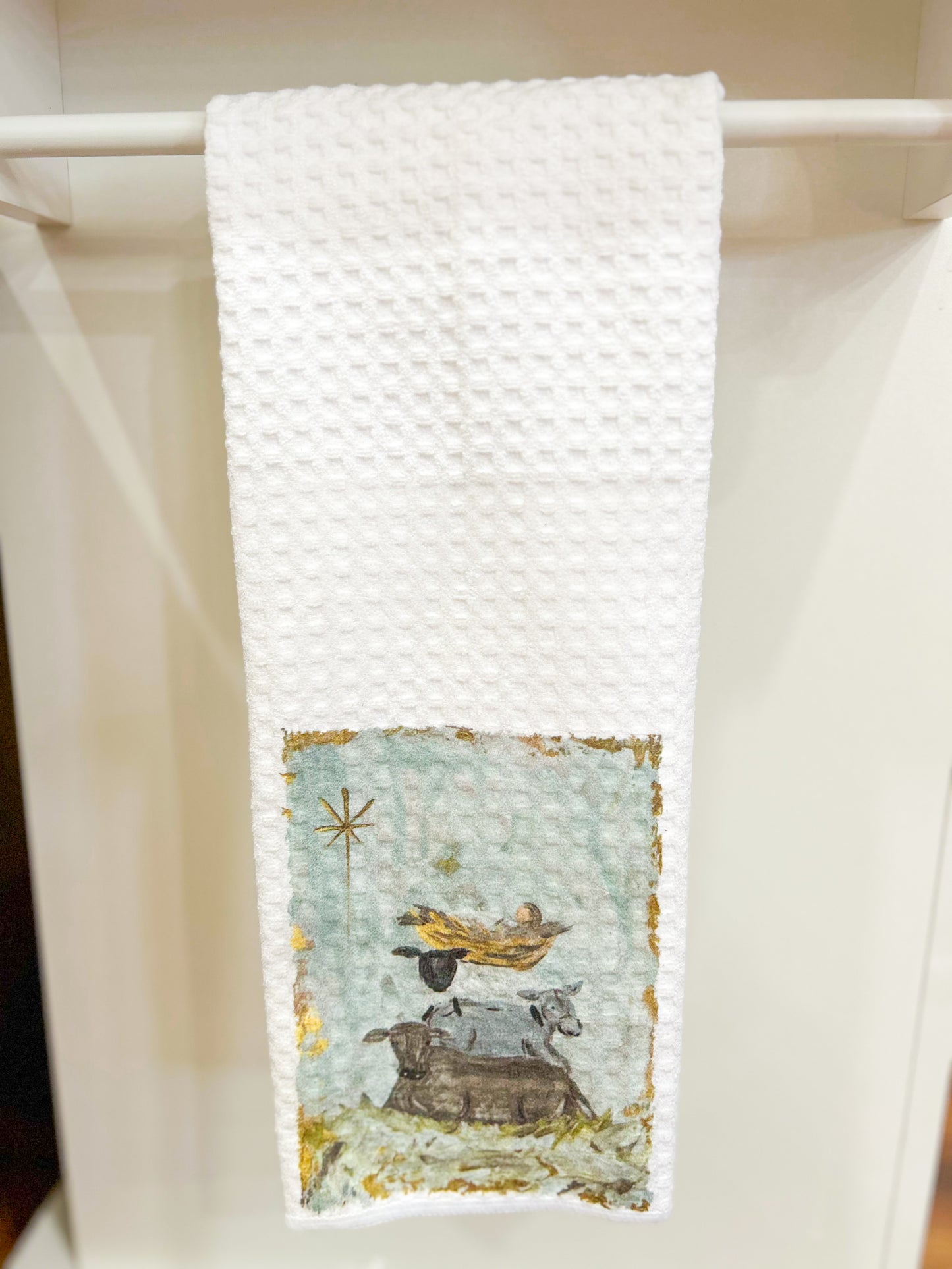 GA Baby Jesus and Animal Hand Towel