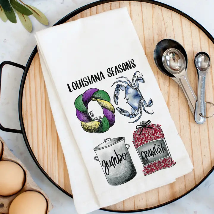 Louisiana Seasons Crab Kitchen Towel