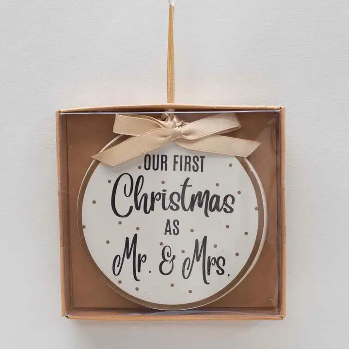 Our First Christmas as Mr. & Mrs. Ornament