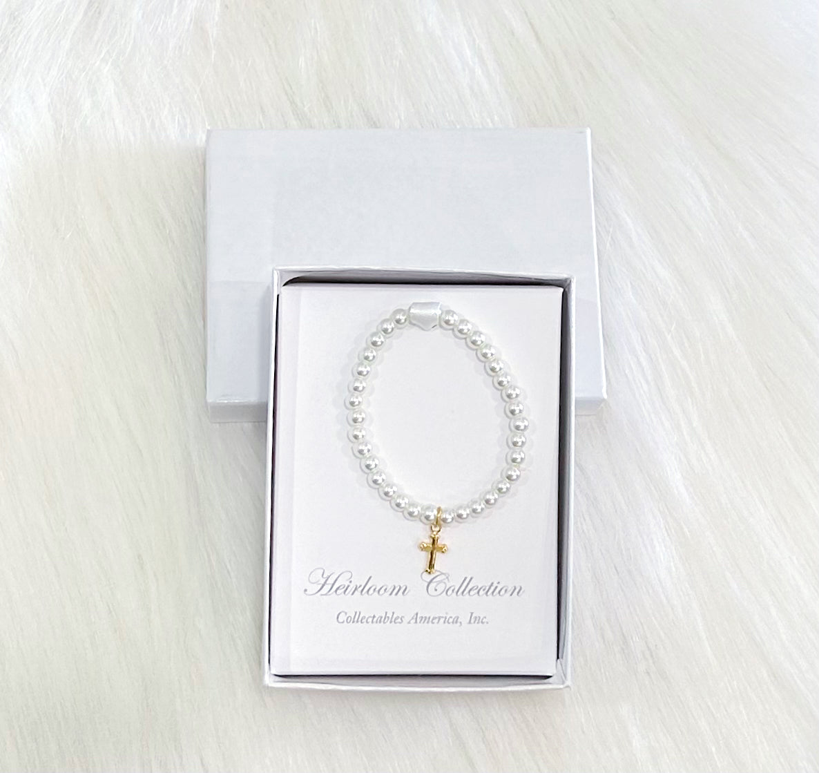 Pearl with Cross Bracelet 5085