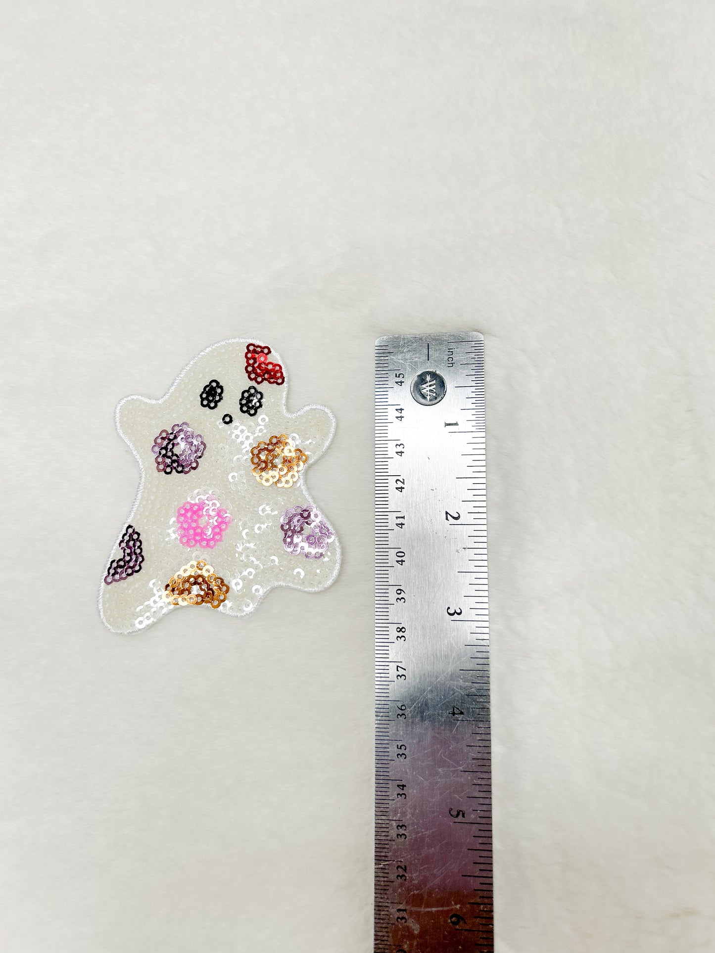 Patch-Mini Sequin Ghost
