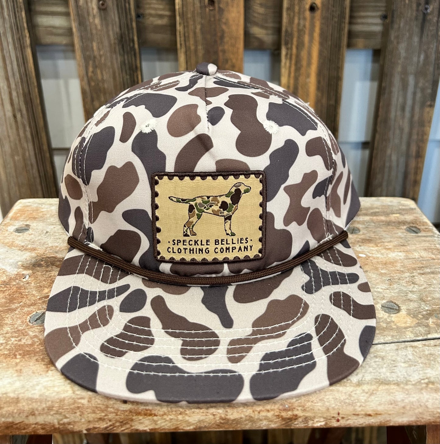 Camo Dog Khaki Patch Rope Hat