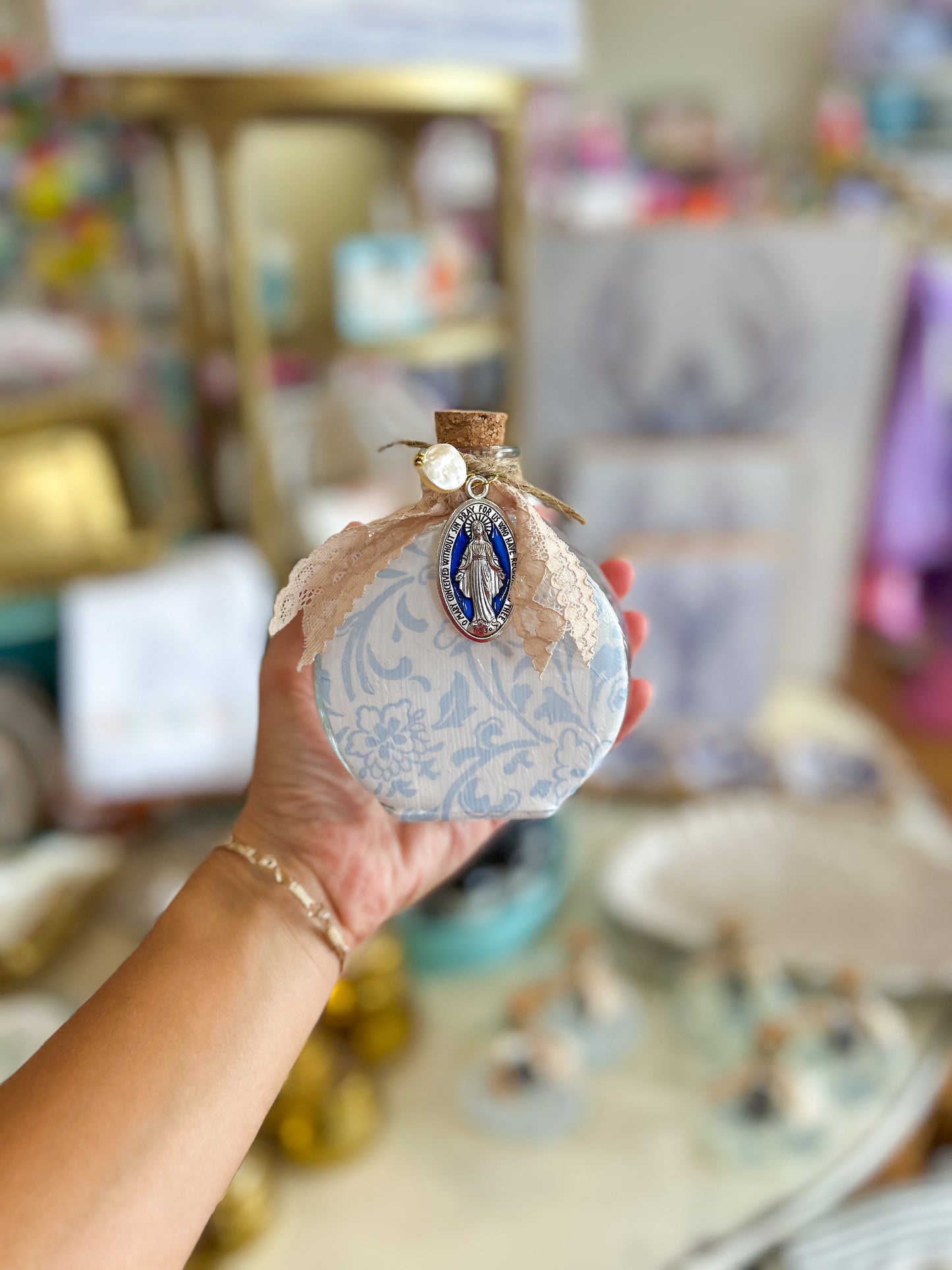 O' Mary Pray for Us Holy Water Container
