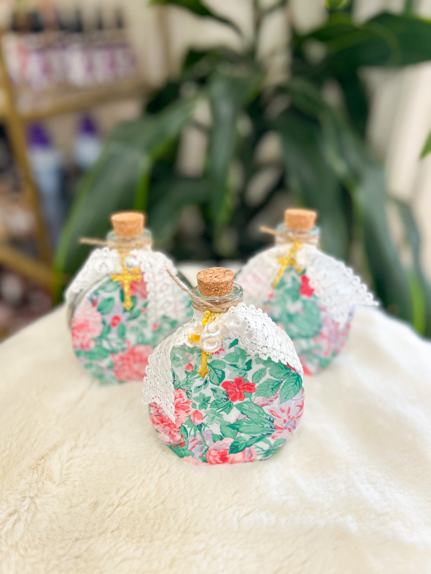 Floral Garden Holy Water Container