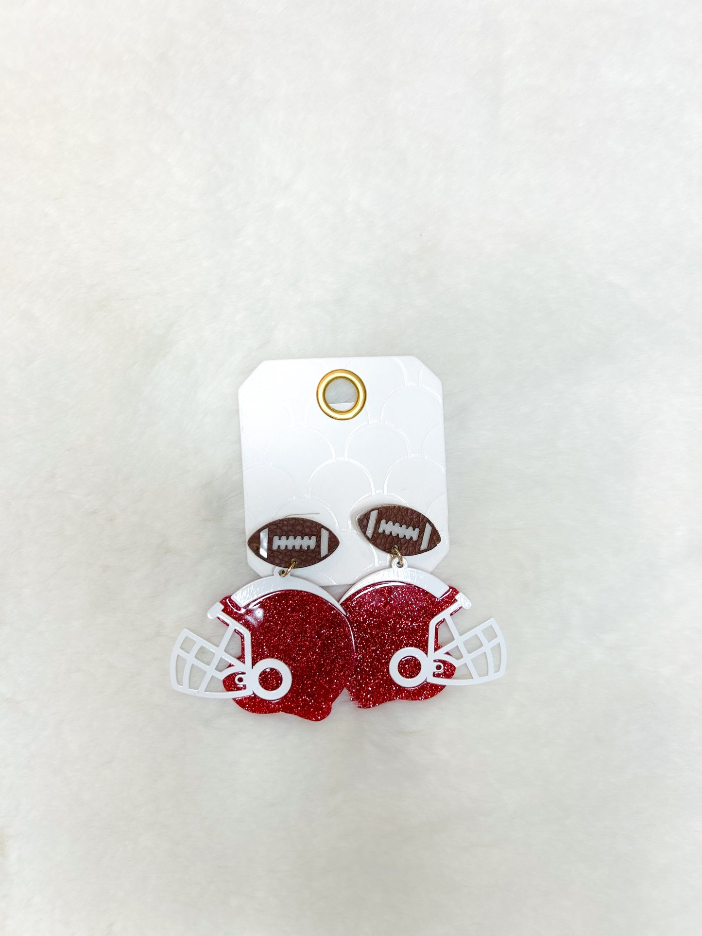 Favorite Player Football Helmet Acrylic Earrings