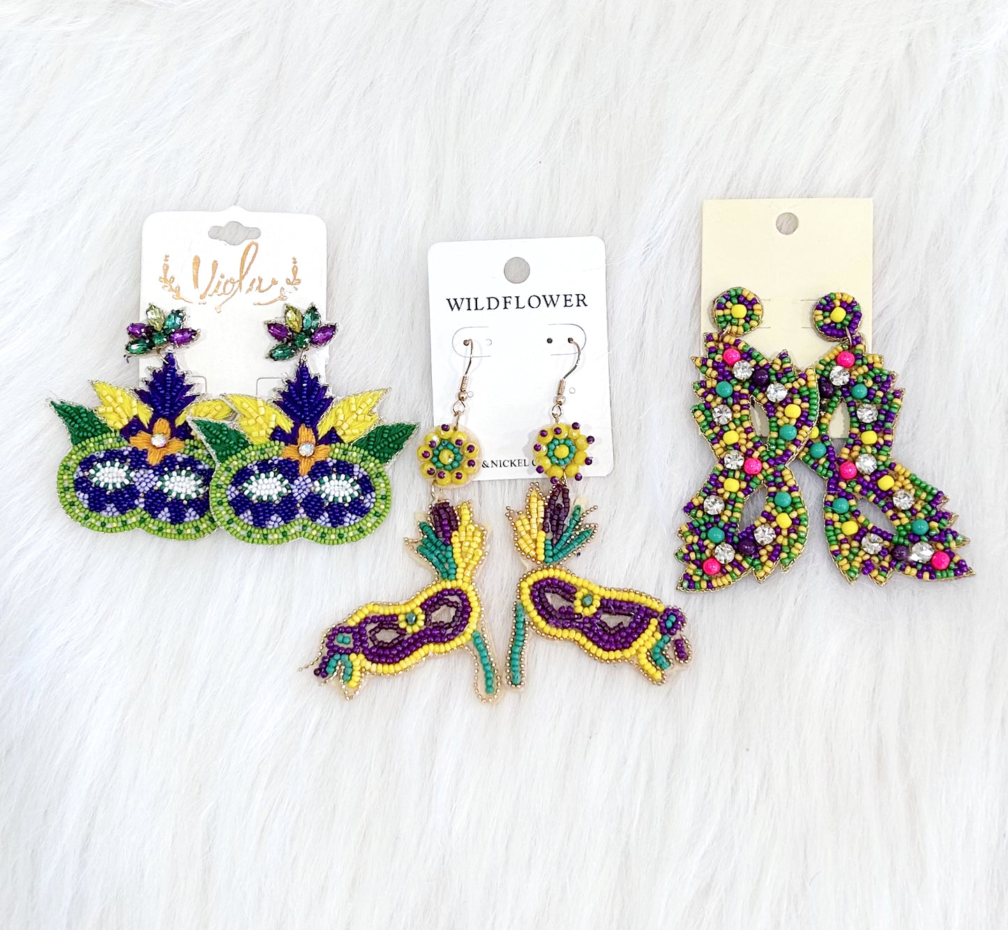 Mask the Mardi Earrings